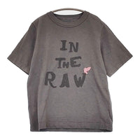 45R/45rpm バード刺繍ロゴプリントの90845星Tシャツ 定価16500円 グレー レディース フォーティーファイブアールピーエム【中古】5-0930S♪