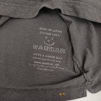 45R/45rpm バード刺繍ロゴプリントの90845星Tシャツ 定価16500円 グレー レディース フォーティーファイブアールピーエム【中古】5-0930S♪