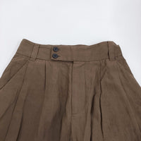 MARGARET HOWELL DENSE FINE LINEN POPLIN 578-4143014 2 定価37400円 パンツ 24SS ブラウン レディース マーガレットハウエル【中古】5-0930M♪