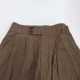 MARGARET HOWELL DENSE FINE LINEN POPLIN 578-4143014 2 定価37400円 パンツ 24SS ブラウン レディース マーガレットハウエル【中古】5-0930M♪