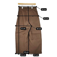 MARGARET HOWELL DENSE FINE LINEN POPLIN 578-4143014 2 定価37400円 パンツ 24SS ブラウン レディース マーガレットハウエル【中古】5-0930M♪