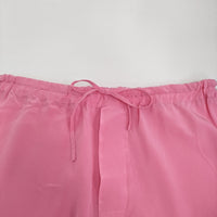 M medium シルクパンツ Lulu ルル 小暮美奈子さん イージー パンツ ピンク レディース ミディアム【中古】5-0930M♪