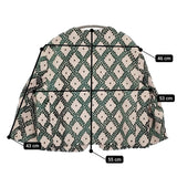 mina perhonen abs2379 tahti パイルジャカード 定88000円 40 ノーカラージャケット ピンク グリーン レディース ミナペルホネン【中古】5-0930M♪