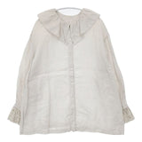 nest Robe ピエロカラー2wayブラウス 01211-1113 リネン 製品染め レース ブラウス シャツ ベージュ レディース ネストローブ【中古】6-0222M∞