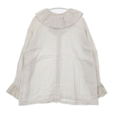 nest Robe ピエロカラー2wayブラウス 01211-1113 リネン 製品染め レース ブラウス シャツ ベージュ レディース ネストローブ【中古】6-0222M∞
