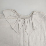 nest Robe ピエロカラー2wayブラウス 01211-1113 リネン 製品染め レース ブラウス シャツ ベージュ レディース ネストローブ【中古】6-0222M∞