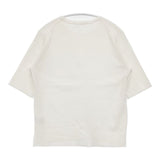 qualite ウォッシャブルクルーネックニットT 定価13200円 32440040004 半袖Ｔシャツ カットソー ホワイト レディース カリテ【中古】6-0429S∞