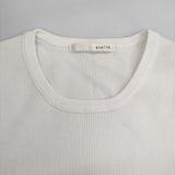 qualite ウォッシャブルクルーネックニットT 定価13200円 32440040004 半袖Ｔシャツ カットソー ホワイト レディース カリテ【中古】6-0429S∞