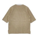 qualite ウォッシャブルクルーネックニットT 定価13200円 32440040004 半袖Ｔシャツ カットソー ベージュ レディース カリテ【中古】6-0429S∞