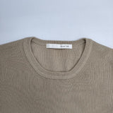 qualite ウォッシャブルクルーネックニットT 定価13200円 32440040004 半袖Ｔシャツ カットソー ベージュ レディース カリテ【中古】6-0429S∞