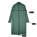 qualite シャツ衿リブカーディガン 定価19800円 32450041004 ロング カーディガン グリーン レディース カリテ【中古】6-0201M∞