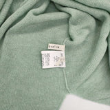 qualite 新品 シアーモヘアリブタートルニット 定価20900円 セーター ニット ライトグリーン レディース カリテ【中古】5-1106T∞