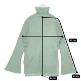 qualite 新品 シアーモヘアリブタートルニット 定価20900円 セーター ニット ライトグリーン レディース カリテ【中古】5-1106T∞