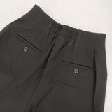 qualite ダブルクロスハイウエストテーパードパンツ 定価19990円 パンツ ブラック レディース カリテ【中古】6-0201G∞
