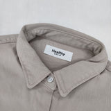 Healthy Denim Almond オーバーシャツ 80620 ストレッチ 長袖シャツ ベージュ レディース ヘルシーデニム【中古】6-0201M∞