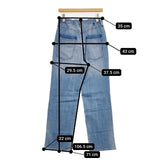 Healthy Denim Nuts ストレッチ H6832301 ジーンズ ウエストゴム デニムパンツ ブルー レディース ヘルシーデニム【中古】6-0201G∞