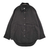 CAFUNE 中綿シャツジャケット 定価17600円 サイズ38 ブルゾン スナップボタン ジャケット ブラック レディース カフネ【中古】5-1026T♪