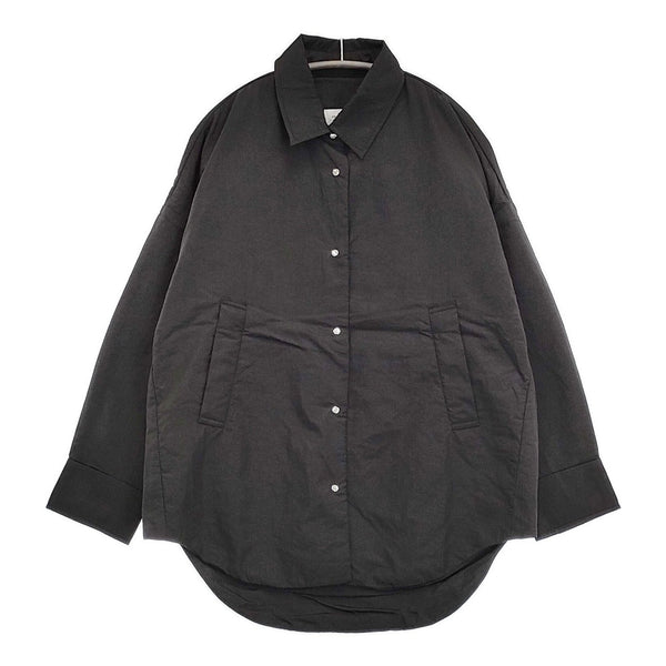CAFUNE 中綿シャツジャケット 定価17600円 サイズ38 ブルゾン スナップボタン ジャケット ブラック レディース カフネ【中古】5-1026T♪