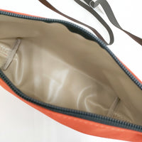 Herve Chapelier 新品 2884N ナイロンスクエアショルダーサンギーヌ 定価34980円 オレンジ レディース エルベ・シャプリエ【中古】5-0930G♪