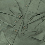 qualite ダンプバンドカラーシャツ 定価19800円 32440010019 コットンセルロース ブラウス シャツ グリーン レディース カリテ【中古】6-0201M∞