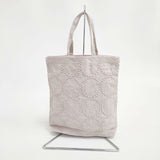 mina perhonen aas9303 tambourine toast bag トーストバッグ 刺繍 定価7700円 トートバッグ ピンクベージュ レディース ミナペルホネン【中古】6-0202G∞