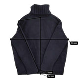 GALERIE VIE ファインウールタートルネックプルオーバー S 定価26400円 セーター ニット ネイビー レディース ギャルリーヴィー【中古】5-1026T♪