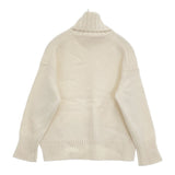 GALERIE VIE ファインウール ハイネックプルオーバー 定価30800円 タートル セーター ニット ホワイト レディース ギャルリーヴィー【中古】5-1026T♪