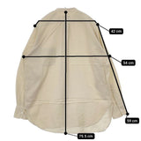 HERILL 21-050-HL-8010-3 コットン カシミア スタンドカラーシャツ 定価30800円 カシミヤ混 長袖シャツ ベージュ レディース ヘリル【中古】5-1106T∞