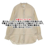 HERILL 21-050-HL-8010-3 コットン カシミア スタンドカラーシャツ 定価30800円 カシミヤ混 長袖シャツ ベージュ レディース ヘリル【中古】5-1106T∞