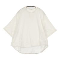 harmonie リサイクル天竺前後ガゼット6分袖リラックPO 62560215 Ｔシャツ カットソー オフホワイト レディース アルモニ【中古】5-0930S♪