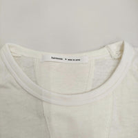 harmonie リサイクル天竺前後ガゼット6分袖リラックPO 62560215 Ｔシャツ カットソー オフホワイト レディース アルモニ【中古】5-0930S♪