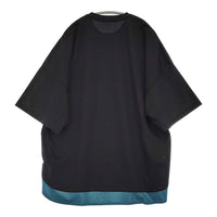 VU two slit t-shirt 重ねスリットTシャツ 定価13200円 サイズ1 半袖Ｔシャツ カットソー ブラック グリーン レディース ヴウ【中古】5-0930S♪