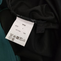 VU two slit t-shirt 重ねスリットTシャツ 定価13200円 サイズ1 半袖Ｔシャツ カットソー ブラック グリーン レディース ヴウ【中古】5-0930S♪
