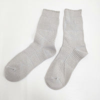 mina perhonen 未使用品 asd7625 panier ソックス 靴下 25SS ライトグレー レディース ミナペルホネン【中古】5-0930G♪