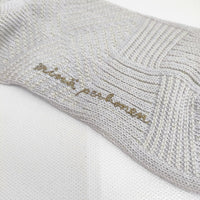 mina perhonen 未使用品 asd7625 panier ソックス 靴下 25SS ライトグレー レディース ミナペルホネン【中古】5-0930G♪