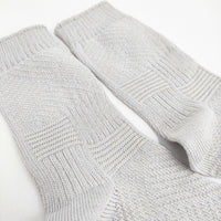 mina perhonen 未使用品 asd7625 panier ソックス 靴下 25SS ライトグレー レディース ミナペルホネン【中古】5-0930G♪