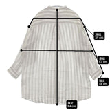 JOURNAL STANDARD relume No.66フレンチリネンコクーンチュニック ストライプ チュニック ホワイト グレー レディース ジャーナルスタンダードレリューム【中古】6-0222M∞