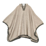 45R/45rpm 未使用品 アルパカ縮絨フードポンチョ 定価57200円 ポンチョ ベージュ レディース フォーティーファイブアールピーエム【中古】5-1106T∞