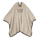 45R/45rpm 未使用品 アルパカ縮絨フードポンチョ 定価57200円 ポンチョ ベージュ レディース フォーティーファイブアールピーエム【中古】5-1106T∞
