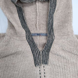 45R/45rpm 未使用品 アルパカ縮絨フードポンチョ 定価57200円 ポンチョ ベージュ レディース フォーティーファイブアールピーエム【中古】5-1106T∞