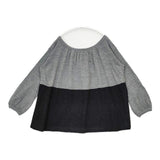 45R/45rpm 未使用品 バイカラーウール天竺ブラウス 定価27500円 チュニック グレー レディース フォーティーファイブアールピーエム【中古】5-1106T∞