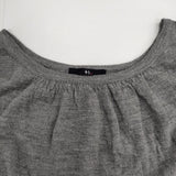 45R/45rpm 未使用品 バイカラーウール天竺ブラウス 定価27500円 チュニック グレー レディース フォーティーファイブアールピーエム【中古】5-1106T∞