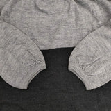 45R/45rpm 未使用品 バイカラーウール天竺ブラウス 定価27500円 チュニック グレー レディース フォーティーファイブアールピーエム【中古】5-1106T∞