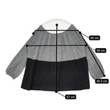 45R/45rpm 未使用品 バイカラーウール天竺ブラウス 定価27500円 チュニック グレー レディース フォーティーファイブアールピーエム【中古】5-1106T∞