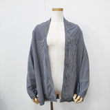 45R/45rpm 未使用品 インディゴ天竺ヒッコリーボレロ 定価17600円 サイズ0 カーディガン ネイビー ホワイト レディース フォーティーファイブアールピーエム【中古】5-1211G◎