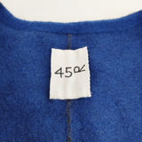 45R/45rpm 縮絨フロートニットのポンチョ 定価59400円 サイズ0 ポンチョ チャコールグレー ブルー レディース フォーティーファイブアールピーエム【中古】5-1030T◎