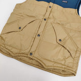 patagonia キッズインサレーション 中綿ベスト 68330 L/12 ベスト ベージュ ネイビー レディース パタゴニア【中古】5-1026T♪