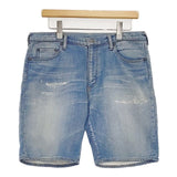 Ron Herman 2520600126 スウェットデニム ダメージ加工 ショートパンツ ハーフパンツ ショーツ ブルー メンズ ロンハーマン【中古】6-0507S∞