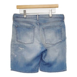 Ron Herman 2520600126 スウェットデニム ダメージ加工 ショートパンツ ハーフパンツ ショーツ ブルー メンズ ロンハーマン【中古】6-0507S∞