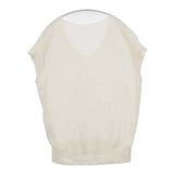 SLOBE IENA リネン混ノースリーブニット 定価9900円 セーター ニット 25SS オフホワイト レディース スローブイエナ【中古】6-0429S∞